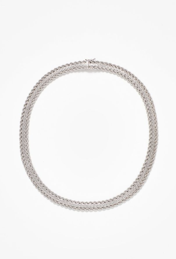 Vintage Fine Jewelry 18k White Gold Choker Necklace - 1