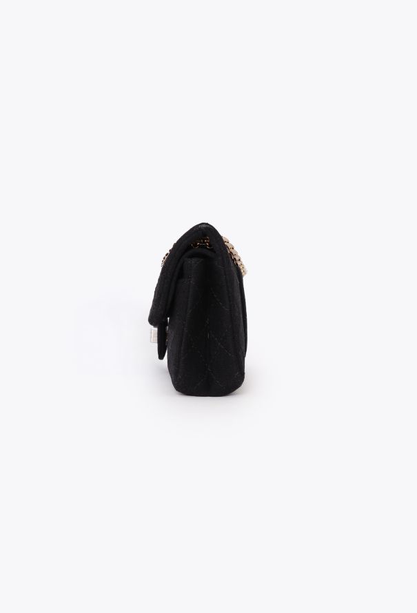 Chanel Black Jersey 2.55 Medium Flap Bag - 6