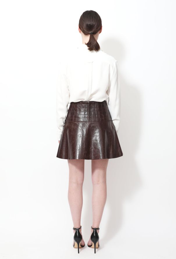 Chanel F/W 2002 Flared Leather Skirt - 4