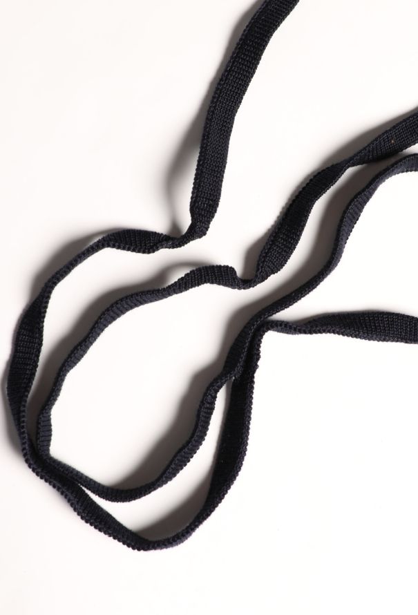 Chanel Vintage Navy Ribbed Silk Bralette – 1995 - 4