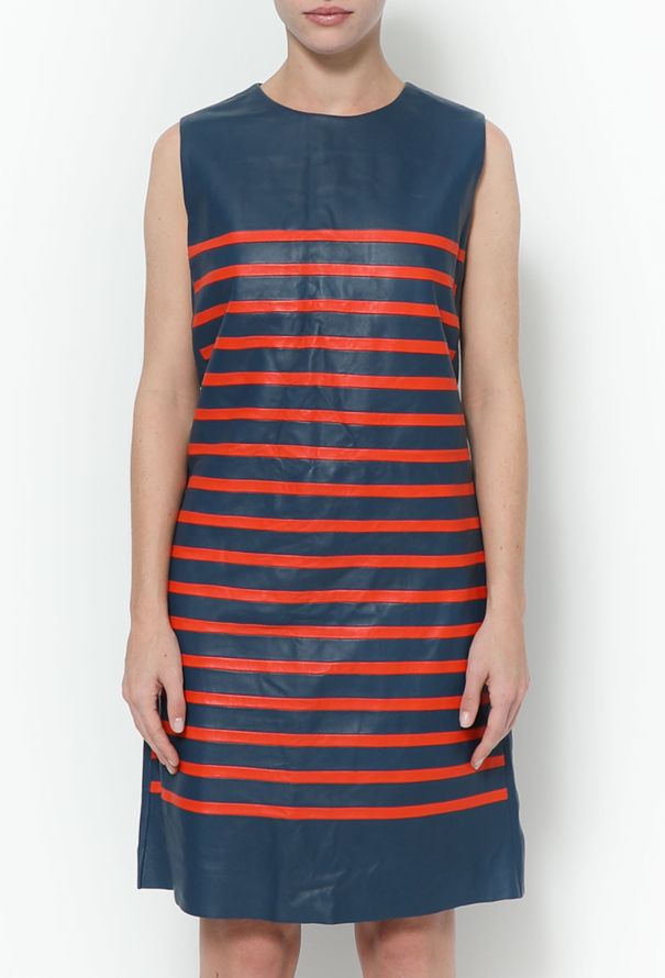 Louis Vuitton S/S 2014 Striped Leather Dress - 3