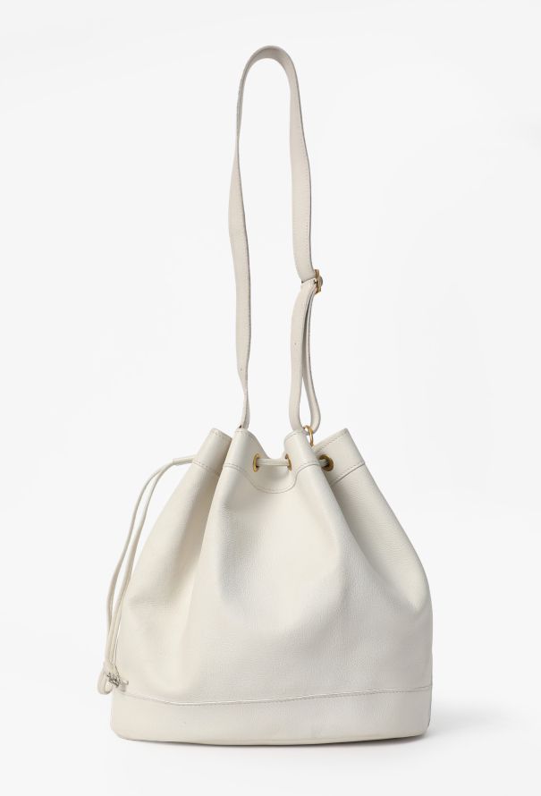 Hermès Vintage White Courchevel Market Bag - 5