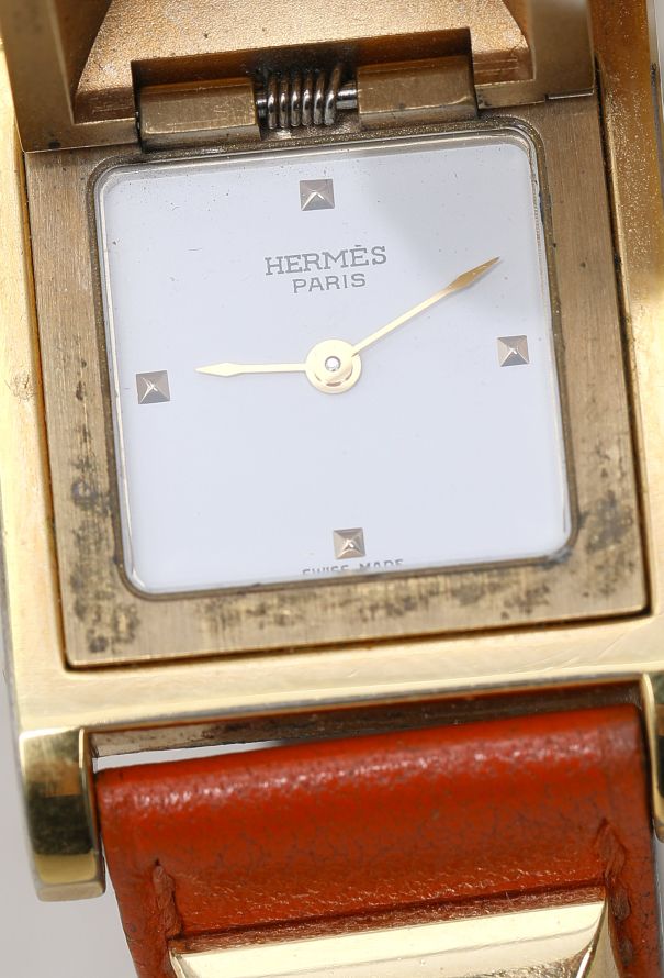 Hermès Orange Swift Médor Watch - 6