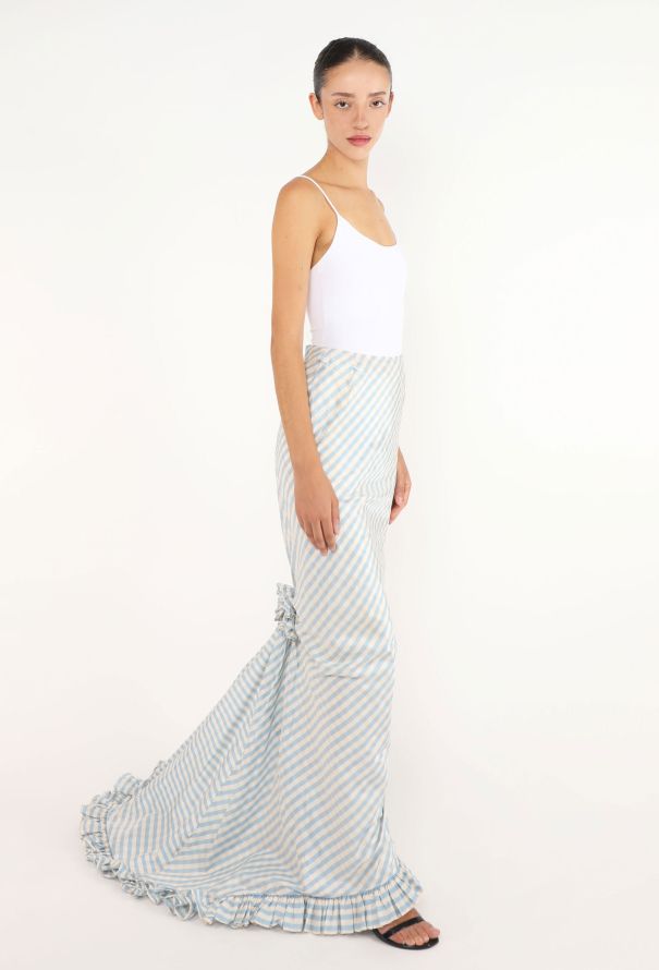 Oscar De La Renta Fluted Taffeta Skirt Ensemble, 2001 - 3