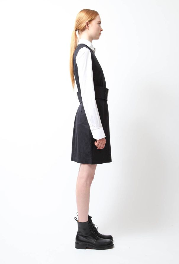Comme des Garçons Navy Belted Dress - 2