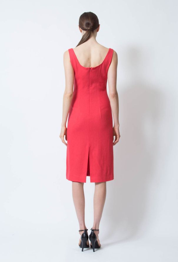 Coral Wool Dress - 4