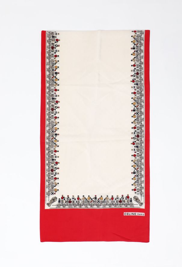 Céline Vintage Equestrian Rectangular Scarf - 1