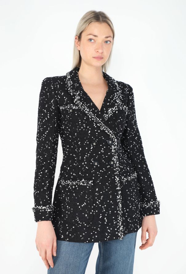 Chanel COLLECTOR 1995 Bicolor Tweed 'CC' Blazer - 9