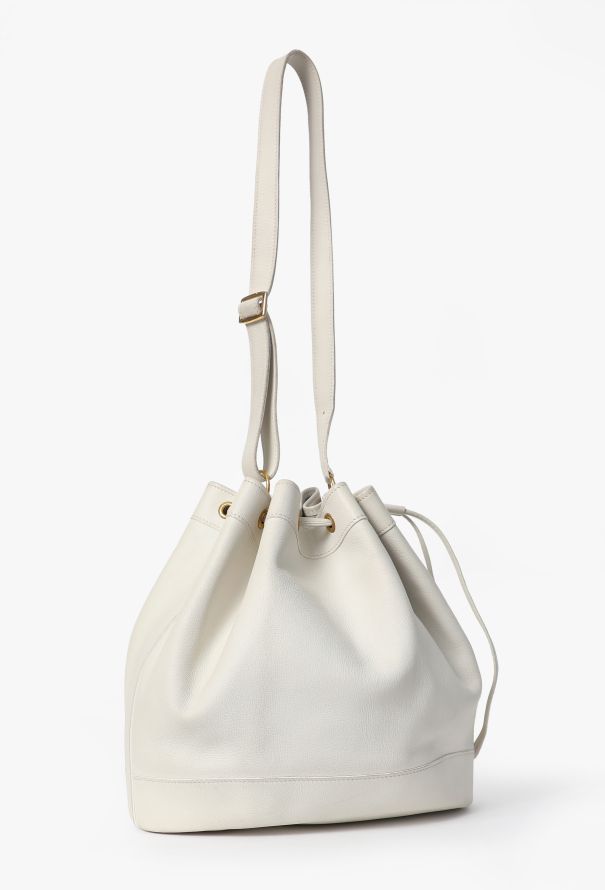 Hermès Vintage White Courchevel Market Bag - 3