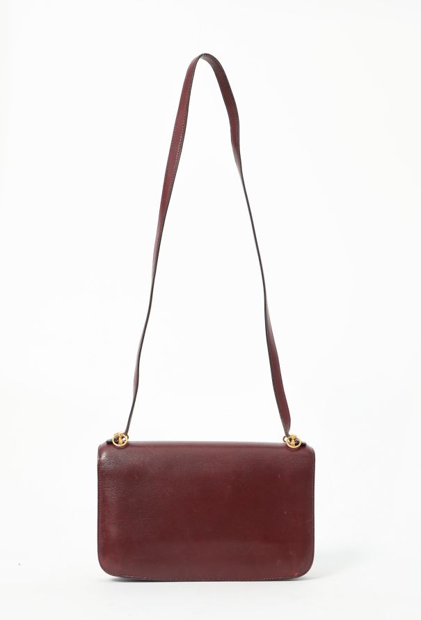 Hermès '70s Bordeaux Box Shoulder Bag - 3