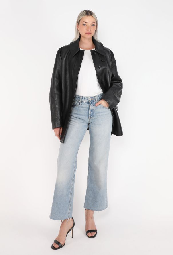 Raf Simons Leather Car Coat, S/S 2023 - 3