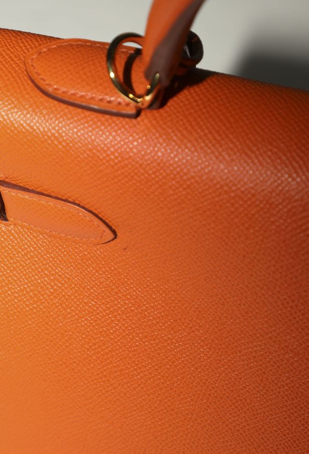 Hermès Orange H Epsom Kelly Sellier 32 - 14