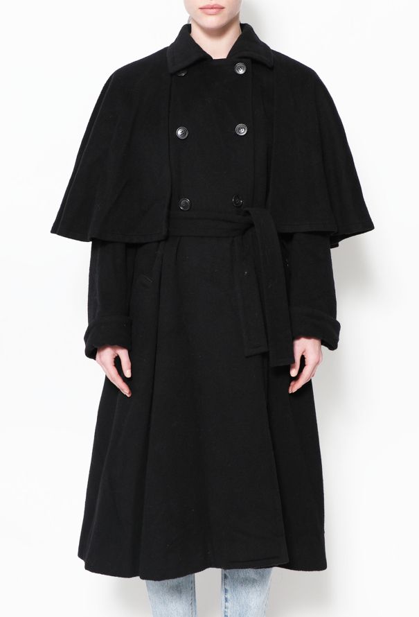 Saint Laurent Early '70s Belted Cape Coat - 4