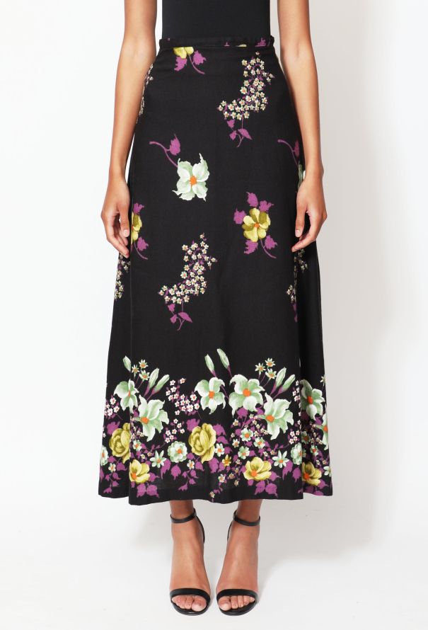 Floral Print Maxi Skirt - 2