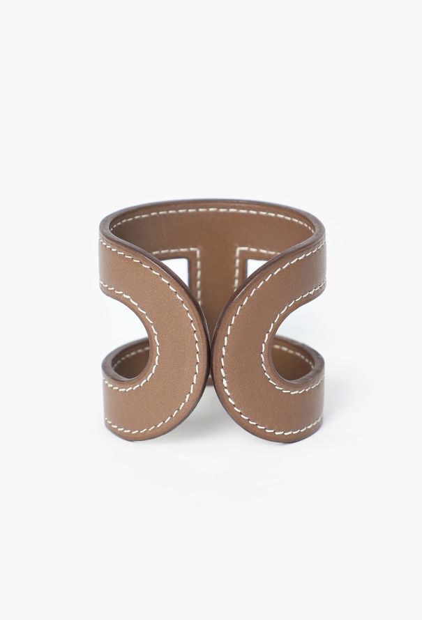 Hermès Taupe Box Leather 'Ano' Cuff, 2008 - 3