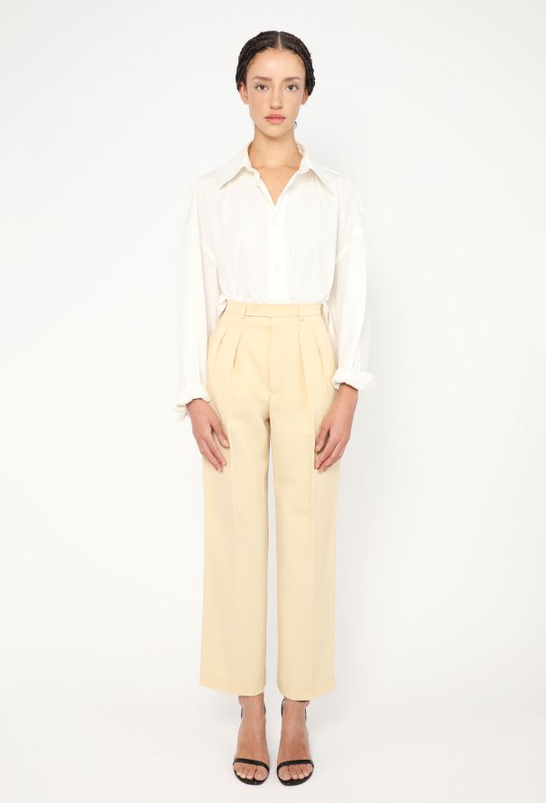 Saint Laurent '70s Pleated Twill Trousers - 1