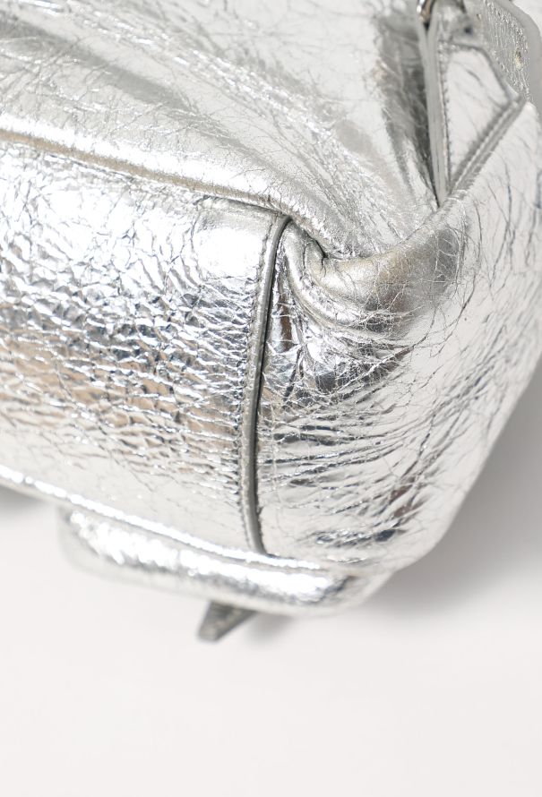 Saint Laurent Metallic Silver Venice Backpack - 11