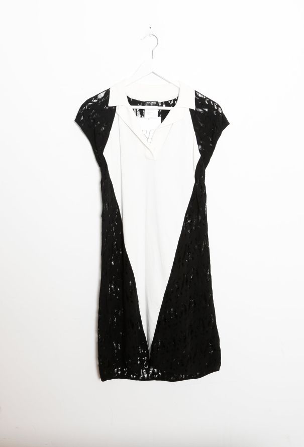 Chanel 2012 Bicolor Distressed Polo Dress - 6