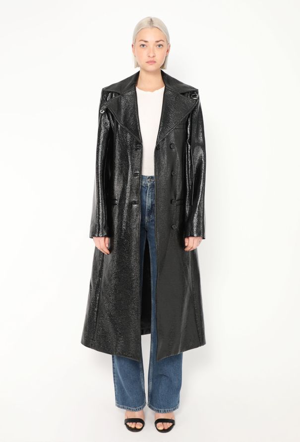 Courrèges 2024 Vinyl Buckle Trench Coat - 2