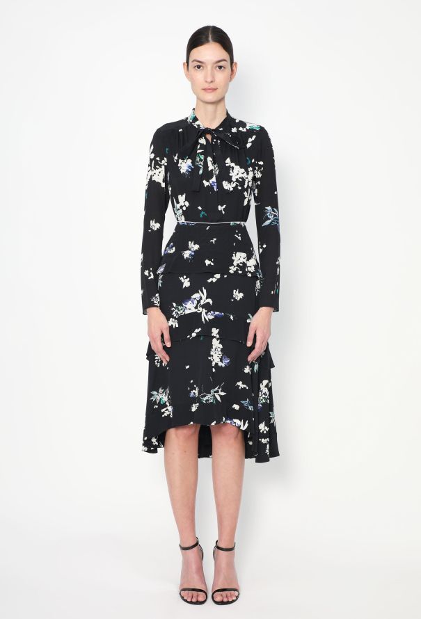 Proenza Schouler 2016 Floral Lavallière Silk Ensemble - 1