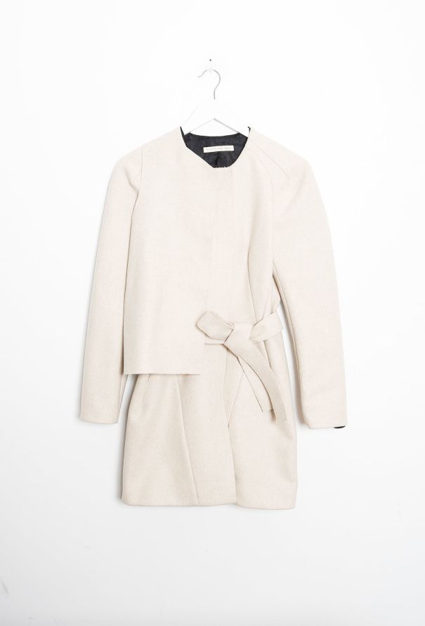Balenciaga 2010 Asymmetrical Belted Wool Coat - 7