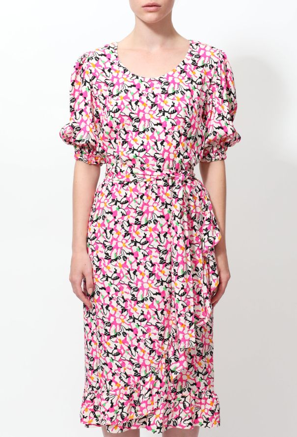 Exquisite Vintage Guy Laroche '80s Ruffled Hem Dress - 2
