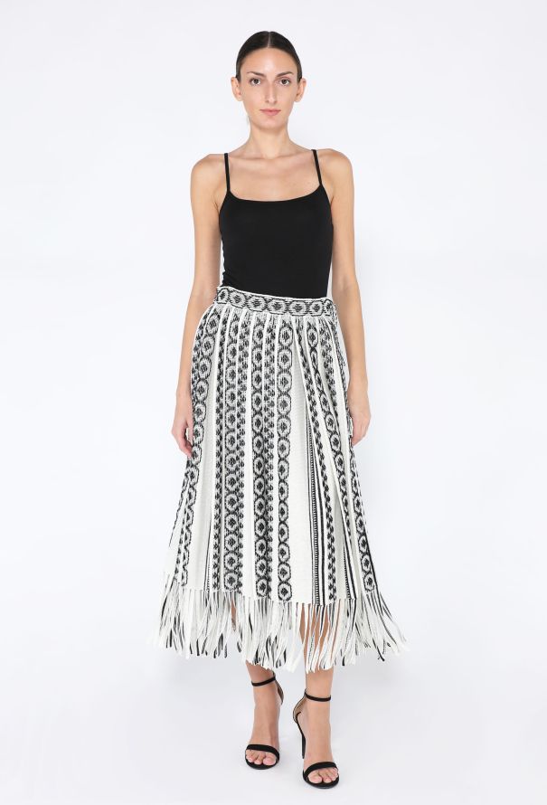 Dior Resort 2019 Linen Fringe Skirt - 1