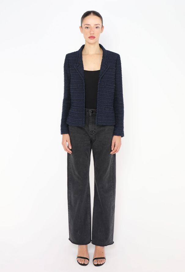 Chanel 2014 Bouclé Notched Jacket - 4