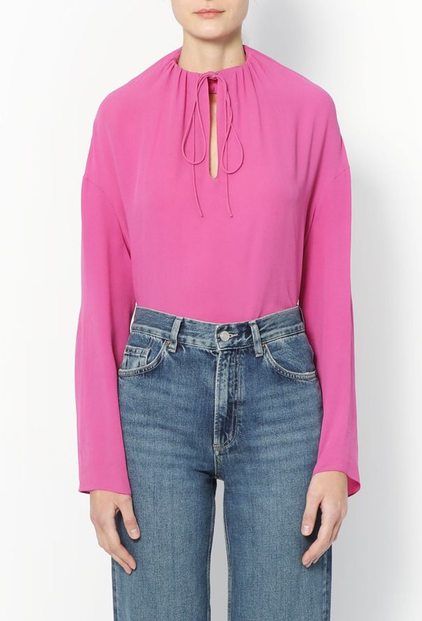 Balenciaga S/S 2017 Inverted Silk Blouse - 3