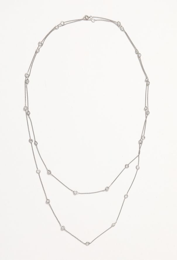 Vintage Fine Jewelry Platinum & 6 Carats Diamond Sautoir Necklace - 1