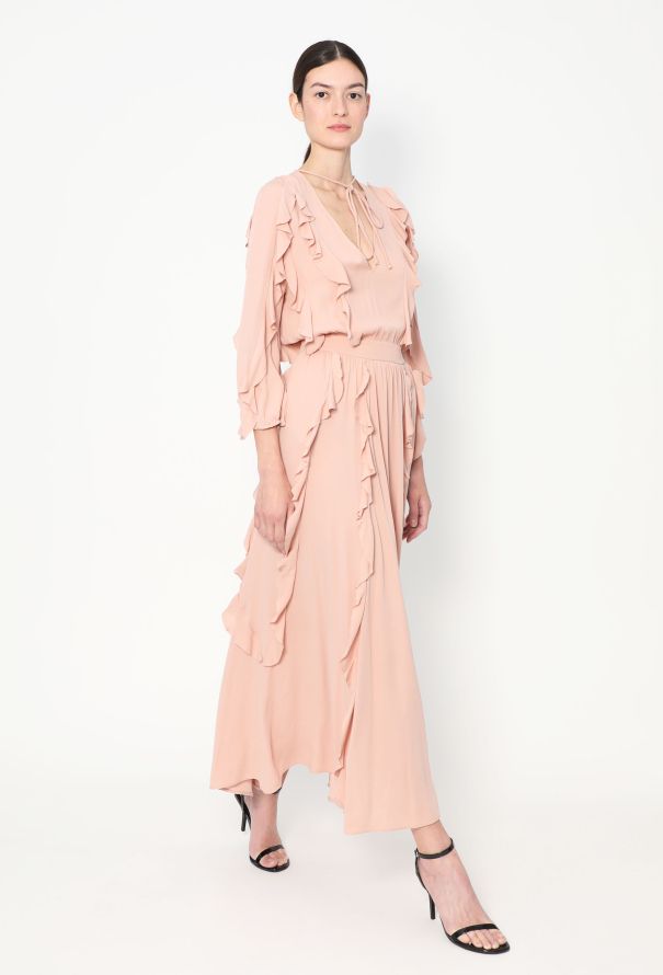 Valentino S/S 2015 Ruffled Crêpe Dress - 4