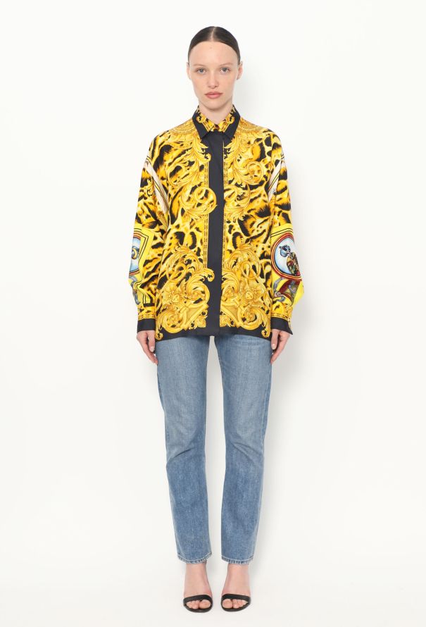 Gianni Versace F/W 1992 Baroque Silk Blouse - 4