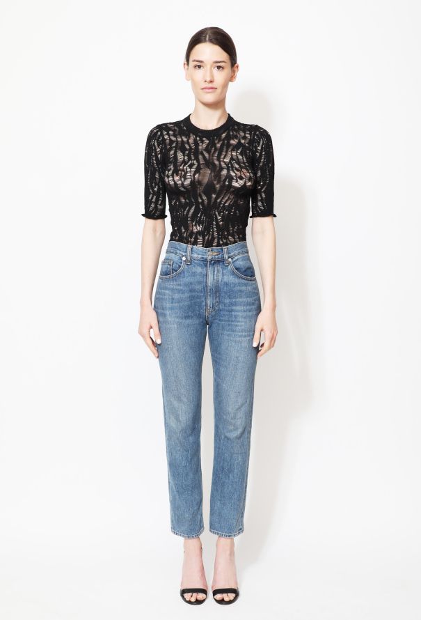 Louis Vuitton 2015 Intarsia Knit Top Black - 1