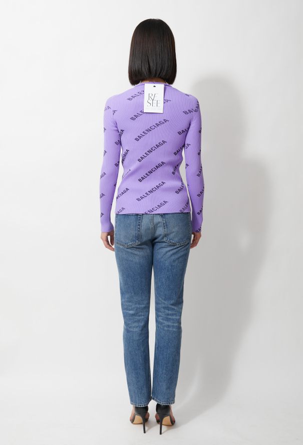 Balenciaga Resort 2019 Logo Ribbed Knit Sweater - 5