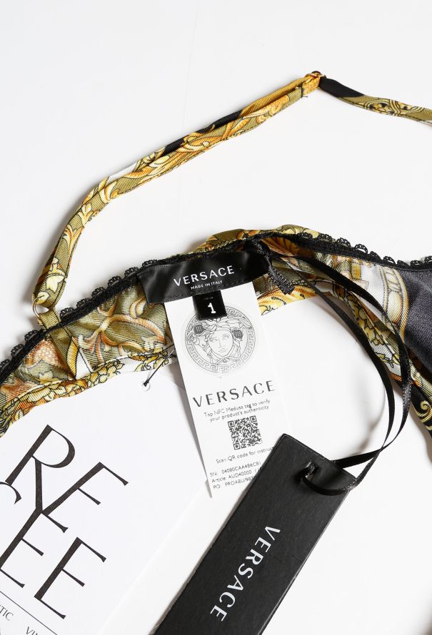 Gianni Versace 2020 Baroque Silk Bralette - 4