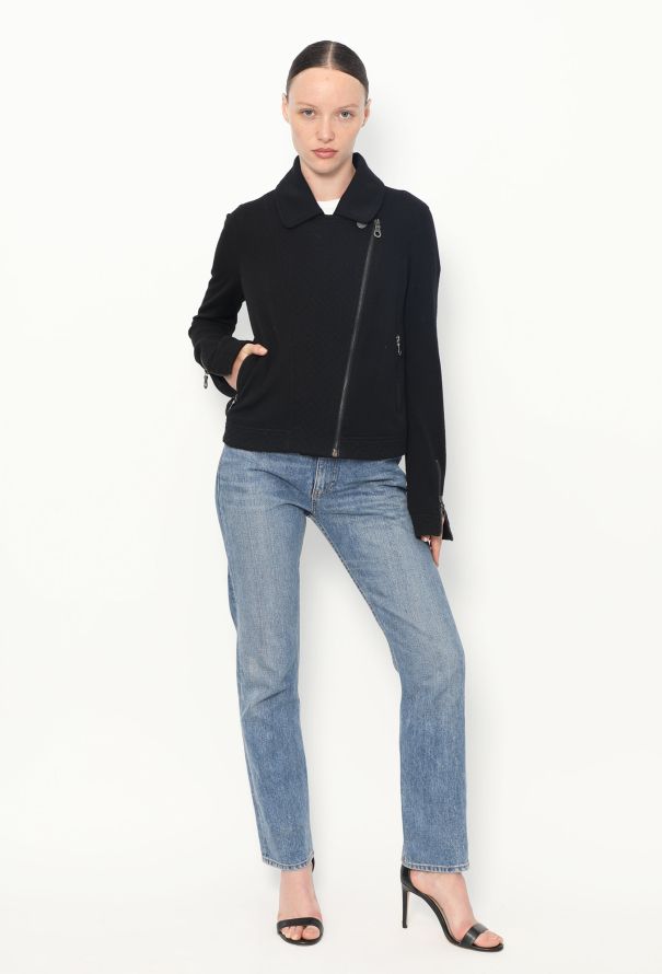 Chanel Quilted 'CC' Biker Jacket Black - 2