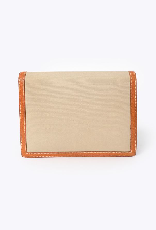 Hermès Rare '80s Marco Polo Toile & Wild Boar Clutch - 4