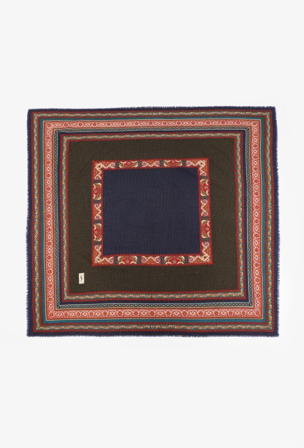 Saint Laurent Vintage Lamé Paisley Shawl - 2