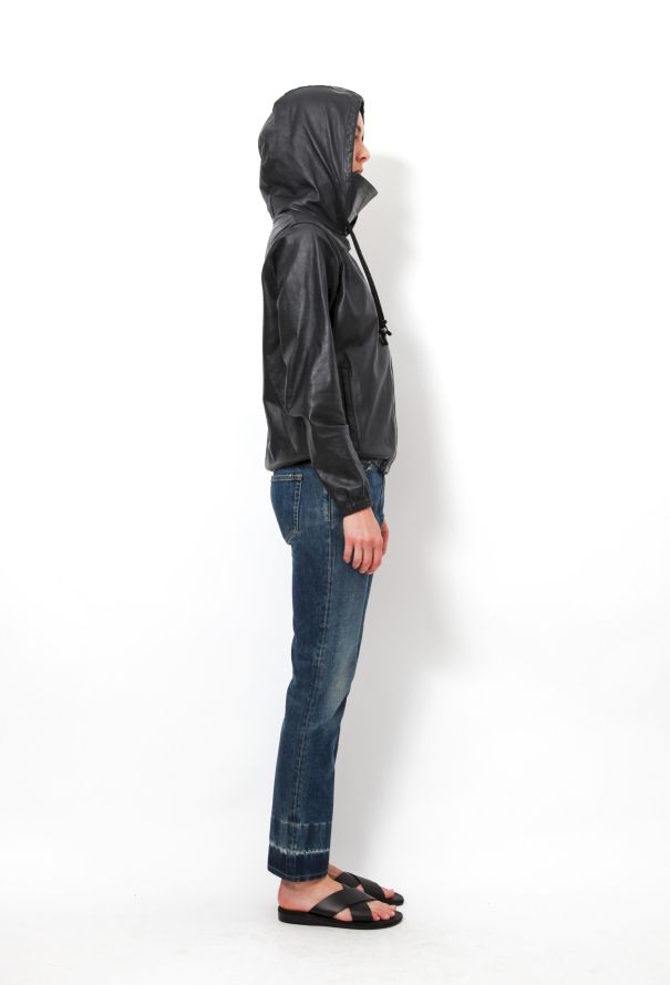 Céline Hooded Leather Parka - 6