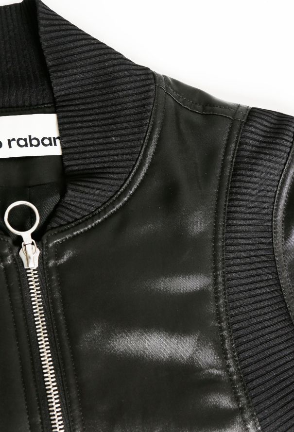 Paco Rabanne Satin Ribbed Bomber Jacket - 7