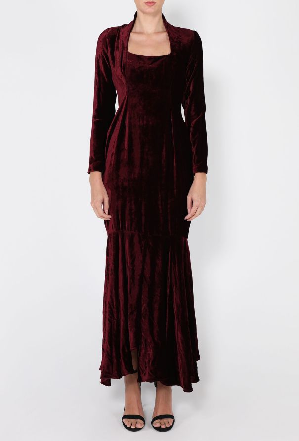 Romeo Gigli Velvet Fluted Gown, 1995 - 4