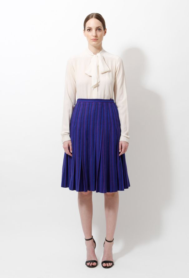 Givenchy 80s Striped Pleated Skirt - 2