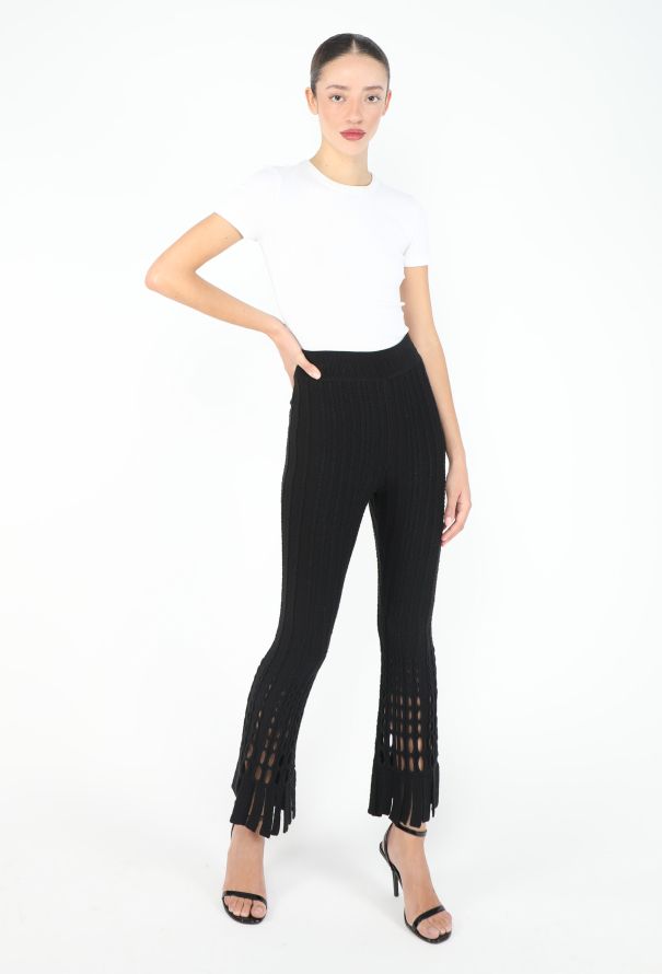 Alaïa CAMPAIGN 1993 Laser-Cut Ribbed Leggings - 1