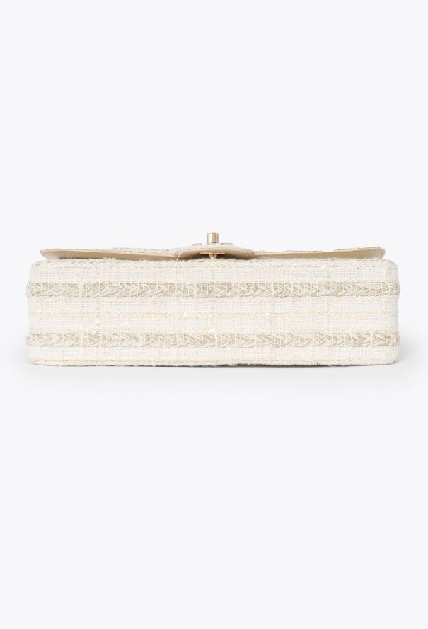 Chanel Medium Timeless Bag - Beige Tweed - 7