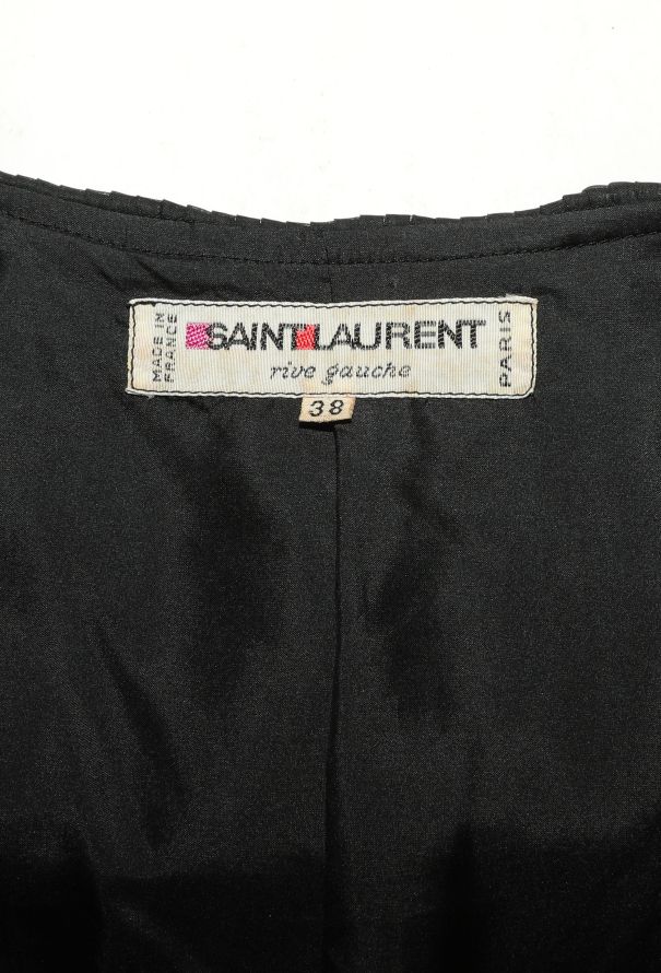 Saint Laurent RARE 1972 Ruffled Velvet Floral Ensemble - 8
