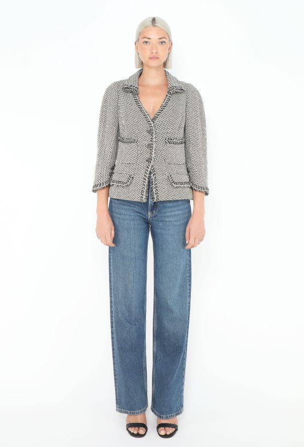Chanel Haute Couture 2008 Chevron Tweed Jacket - 4