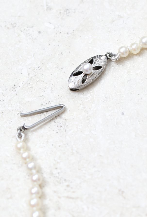Vintage Fine Jewelry 1920s Cultured White Pearl Necklace - 5