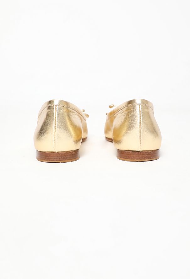 Manolo Blahnik 2023 Metallic Veralli Ballerina Flats - 5