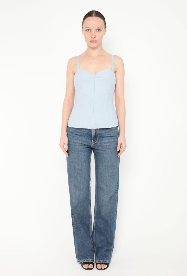 Miu Miu Early 2000s Felted Bustier Top - 2