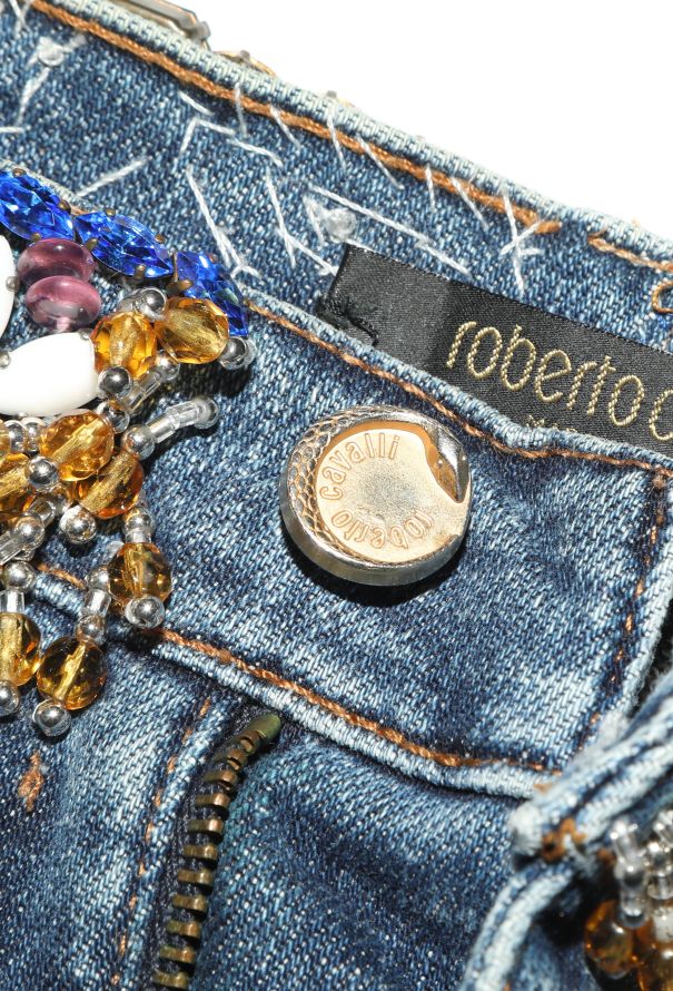 Roberto Cavalli Early 2000s Embellished Low-Rise Jeans - 6